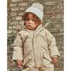 Fuzzy 2-Tone Ribbed Beanie, Taupe - Hats - 3