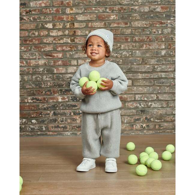 Chunky Tennis Lounge Pants, Pearl Grey - Sweatpants - 3