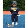 Chunky Tennis Boxy Sweater, Navy Pearl Grey - Sweaters - 2