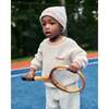 Chunky Tennis Boxy Sweater, Ecru Terracotta - Sweaters - 2