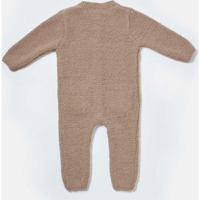 Fuzzy Long Sleeve Jumpsuit, Taupe - Jumpsuits - 4