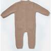 Fuzzy Long Sleeve Jumpsuit, Taupe - Jumpsuits - 4
