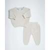 Chunky Tennis Lounge Pants, Ecru - Sweatpants - 3