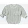 Chunky Tennis Boxy Sweater, Pearl Grey Ecru - Sweaters - 3