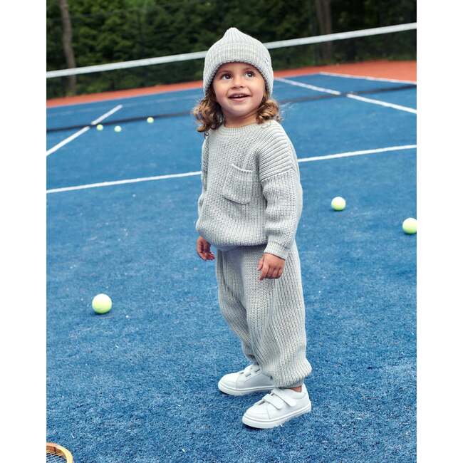Chunky Tennis Lounge Pants, Pearl Grey - Sweatpants - 5