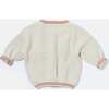 Chunky Tennis Boxy Sweater, Ecru Terracotta - Sweaters - 4