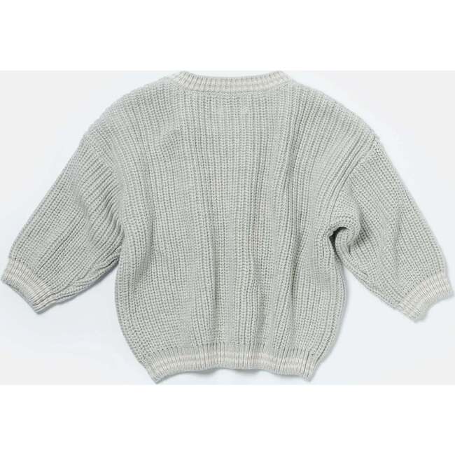 Chunky Tennis Boxy Sweater, Pearl Grey Ecru - Sweaters - 4