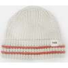 Chunky Tennis Beanie, Ecru Terracotta - Hats - 1 - thumbnail