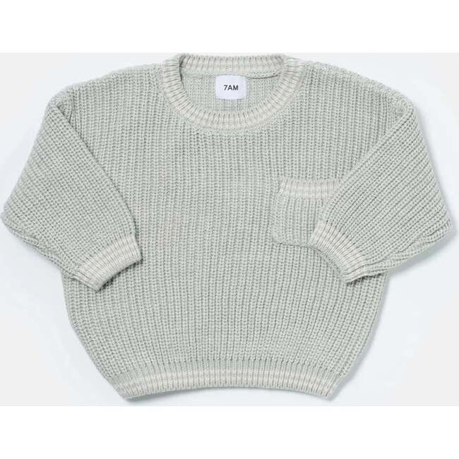 Chunky Tennis Boxy Sweater, Pearl Grey Ecru - Sweaters - 5
