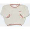 Chunky Tennis Boxy Sweater, Ecru Terracotta - Sweaters - 5