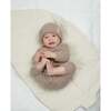 Fuzzy Ribbed Beanie, Taupe - Hats - 7