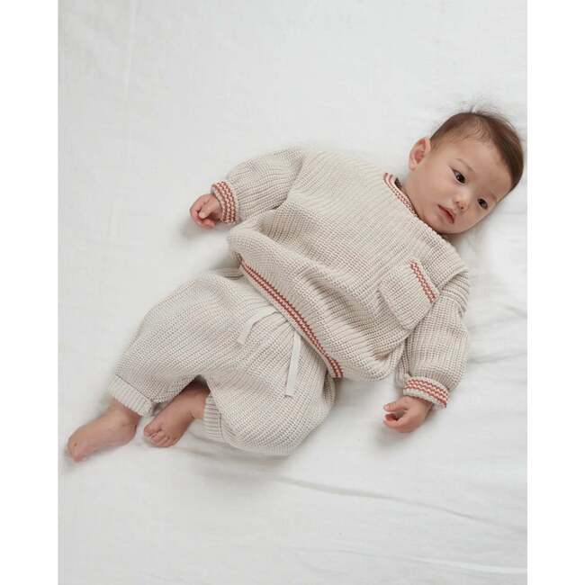 Chunky Tennis Lounge Pants, Ecru - Sweatpants - 5
