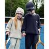 Chunky Tennis Beanie, Navy Pearly Grey - Hats - 3