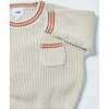Chunky Tennis Boxy Sweater, Ecru Terracotta - Sweaters - 6
