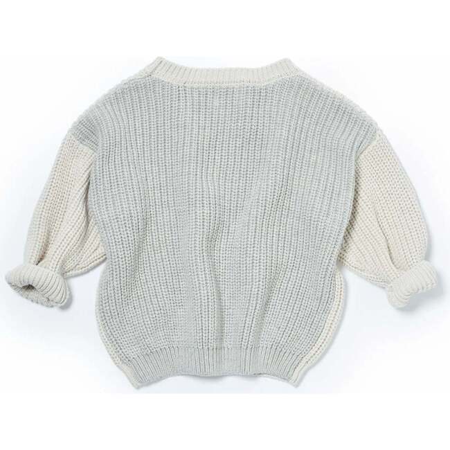 Chunky Boxy Sweater, Ecru Pearl Grey - Sweaters - 4