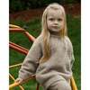 Fuzzy Boxy Mock Neck Sweater, Taupe - Sweaters - 6