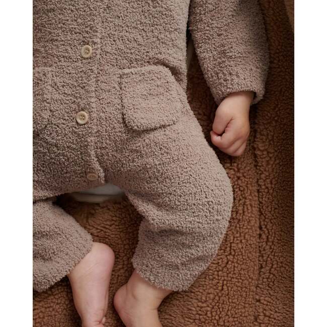 Fuzzy Long Sleeve Jumpsuit, Taupe - Jumpsuits - 7