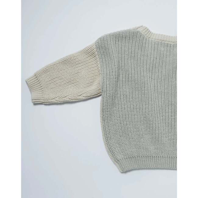 Chunky Boxy Sweater, Ecru Pearl Grey - Sweaters - 5