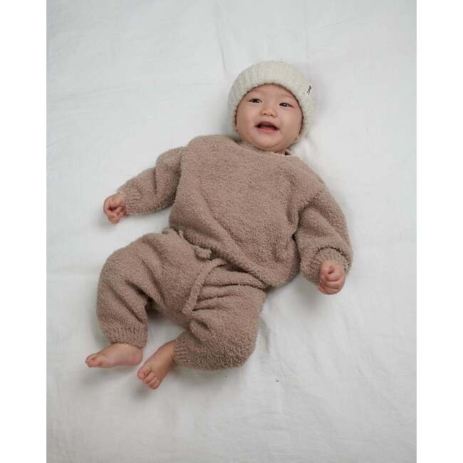 Fuzzy Boxy Lounge Pants, Taupe - Sweatpants - 4