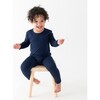 Toddler Pajama Set, Navy - Pajamas - 2