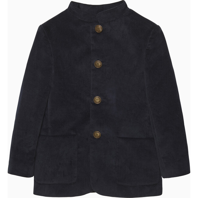 Hamish Velvet Blazer, Navy