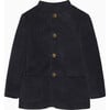 Hamish Velvet Blazer, Navy - Blazers - 1 - thumbnail
