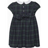 Kids Charlotte Tartan Smocked Dress, Navy Tartan - Dresses - 2