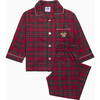 Cosy Tartan Reindeer Pajamas, Red Tartan - Pajamas - 1 - thumbnail