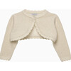 Clara Cropped Cardigan, Gold Sparkle - Cardigans - 1 - thumbnail