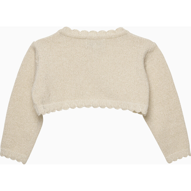 Clara Cropped Cardigan, Gold Sparkle - Cardigans - 2