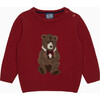 Baby Timothy Teddy Jumper, Red - Sweaters - 1 - thumbnail