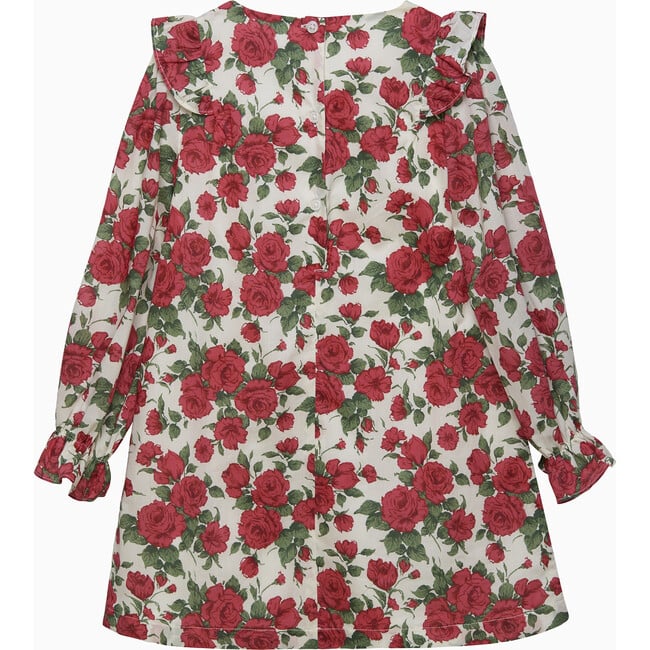 Carline Rose Ruffle Dress Ls , Red Carline Rose