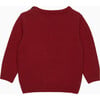 Baby Timothy Teddy Jumper, Red - Sweaters - 2 - thumbnail