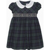 Baby Charlotte Tartan Smocked Dress, Navy Tartan - Dresses - 1 - thumbnail
