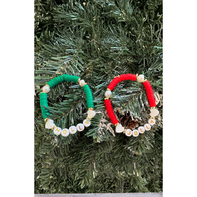 Holly Jolly Bracelets, Red & Green