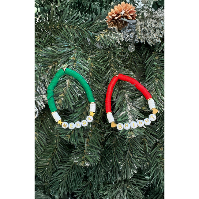Merry & Bright Bracelets, Red & Green