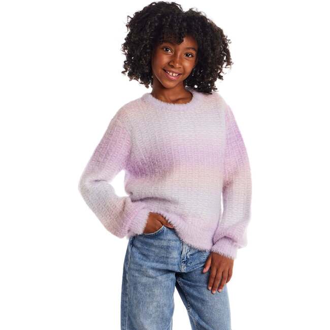 Big Kids Ombre Sweater, Purple - Sweaters - 4