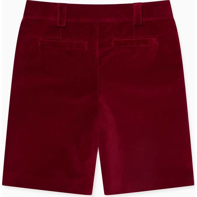 Burgundy Lucas Velvet Boy Shorts - Shorts - 3