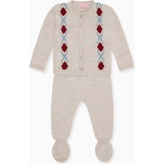 Oatmeal Melange Neo Merino Baby Knitted Set