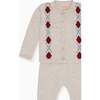 Oatmeal Melange Neo Merino Baby Knitted Set - Mixed Apparel Set - 3