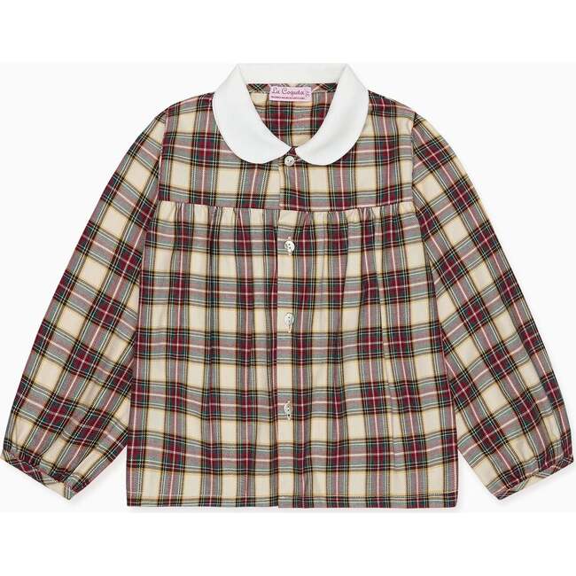 Ivory Tartan Dante Long Sleeve Baby Shirt