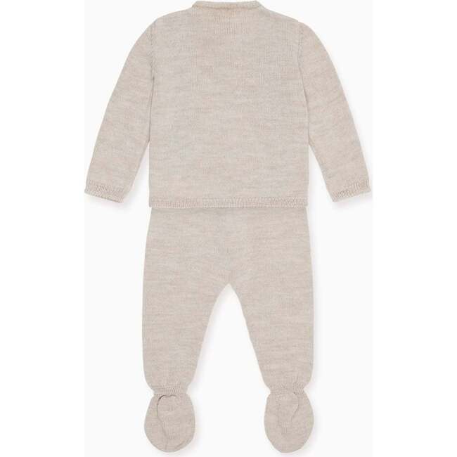 Oatmeal Melange Neo Merino Baby Knitted Set - Mixed Apparel Set - 4