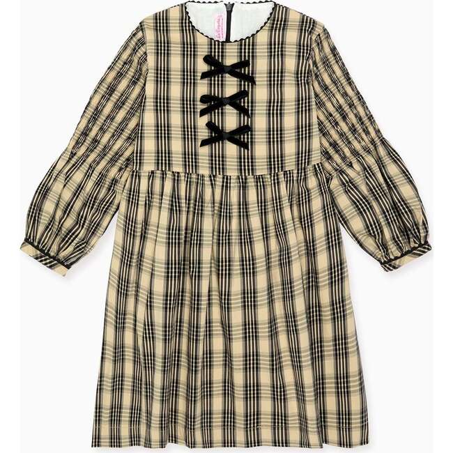 Sand Check Claudette Girl Dress