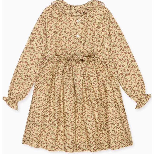 Caramel Floral Valerie Girl Hand-Smocked Dress - Dresses - 4