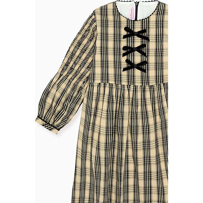 Sand Check Claudette Girl Dress - Dresses - 3