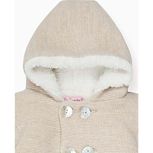 Oatmeal Melange Alejo Merino Baby Snowsuit - Overalls - 3
