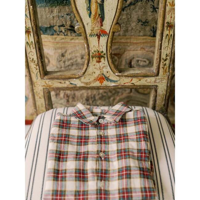 Ivory Tartan Nico Long Sleeve Boy Shirt - Shirts - 5