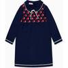 Navy Pomegranate Merino Girl Knitted Dress - Dresses - 1 - thumbnail