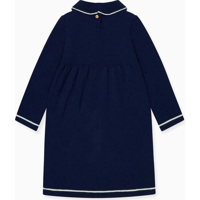 Navy Pomegranate Merino Girl Knitted Dress - Dresses - 4
