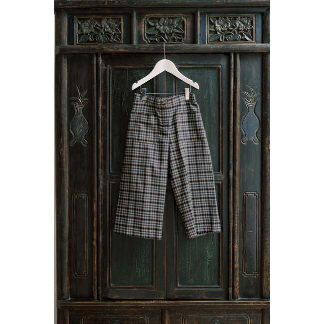 Navy Check Alma Girl Pants - Pants - 2